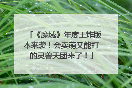 《魔域》年度王炸版本来袭！会卖萌又能打的灵兽天团来了！