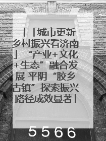 「城市更新 乡村振兴看济南」“产业+文化+生态”融合发展 平阴“胶乡古镇”探索振兴路径成效显著