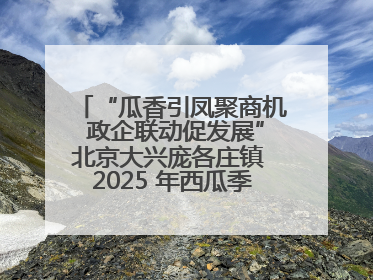 “瓜香引凤聚商机 政企联动促发展”北京大兴庞各庄镇 2025 年西瓜季政企联动产业推介活动圆满举行