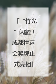 “竹光”闪耀！成都世运会奖牌正式亮相