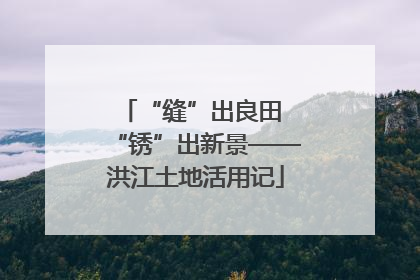 “缝”出良田 “锈”出新景——洪江土地活用记