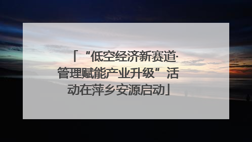 “低空经济新赛道·管理赋能产业升级”活动在萍乡安源启动