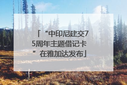 “中印尼建交75周年主题借记卡”在雅加达发布