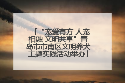 “宠爱有方 人宠相融 文明共享”青岛市市南区文明养犬主题实践活动举办