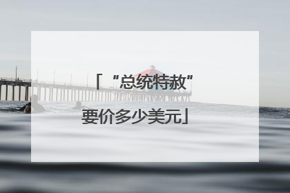 “总统特赦”要价多少美元