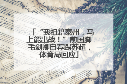 “我祖籍泰州，马上能出战！”前国脚毛剑卿自荐踢苏超，体育局回应