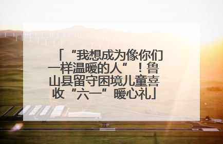 “我想成为像你们一样温暖的人”！鲁山县留守困境儿童喜收“六一”暖心礼