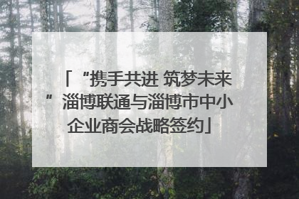 “携手共进 筑梦未来”淄博联通与淄博市中小企业商会战略签约