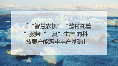 “智慧农机”“整村托管”服务“三夏”生产 向科技要产能筑牢丰产基础