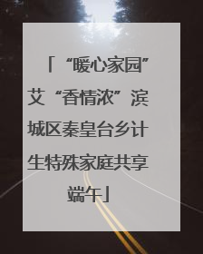 “暖心家园”艾“香情浓”滨城区秦皇台乡计生特殊家庭共享端午