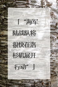 “海军陆战队将很快在洛杉矶展开行动”