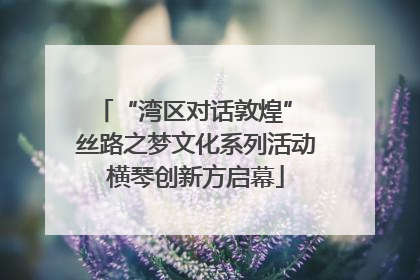 “湾区对话敦煌” 丝路之梦文化系列活动横琴创新方启幕