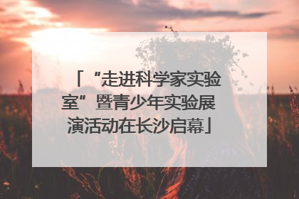 “走进科学家实验室”暨青少年实验展演活动在长沙启幕