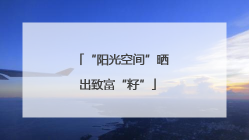 “阳光空间”晒出致富“籽”