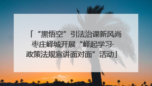 “黑悟空”引法治课新风尚 枣庄峄城开展“峄起学习·政策法规宣讲面对面”活动