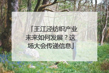 王江泾纺织产业未来如何发展？这场大会传递信息