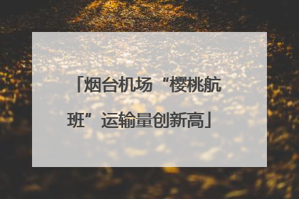 烟台机场“樱桃航班”运输量创新高
