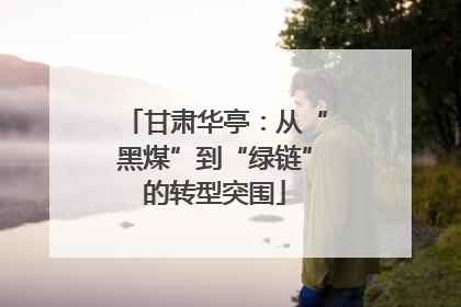 甘肃华亭：从“黑煤”到“绿链”的转型突围