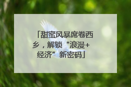 甜蜜风暴席卷西乡，解锁“浪漫+经济”新密码