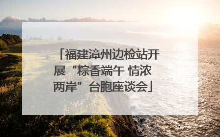 福建漳州边检站开展“粽香端午 情浓两岸”台胞座谈会