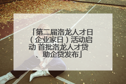 第二届洛龙人才日（企业家日）活动启动 首批洛龙人才贷、助企贷发布