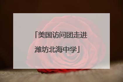 美国访问团走进潍坊北海中学