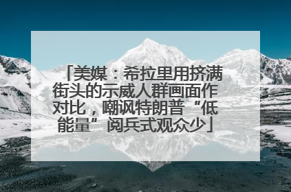 美媒：希拉里用挤满街头的示威人群画面作对比，嘲讽特朗普“低能量”阅兵式观众少