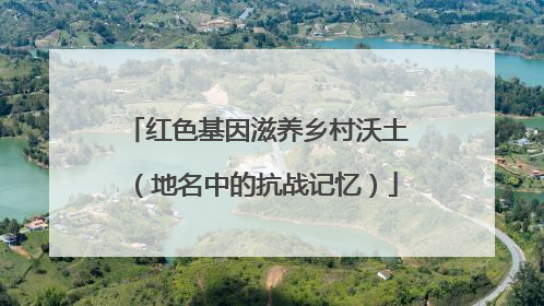 红色基因滋养乡村沃土（地名中的抗战记忆）