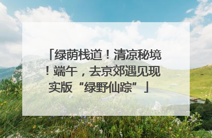 绿荫栈道！清凉秘境！端午，去京郊遇见现实版“绿野仙踪”