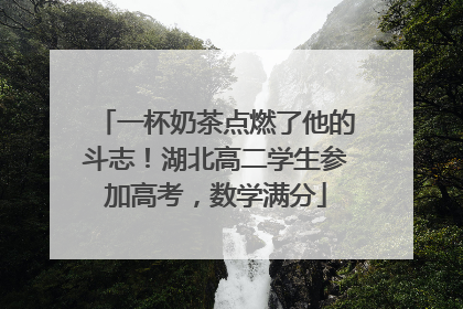 一杯奶茶点燃了他的斗志！湖北高二学生参加高考，数学满分