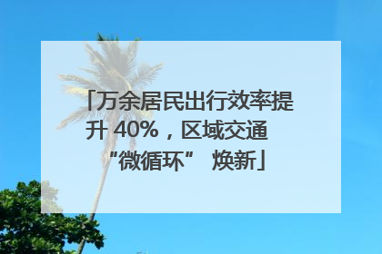 万余居民出行效率提升 40%，区域交通 “微循环” 焕新