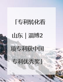专利转化看山东｜淄博2项专利获中国专利优秀奖