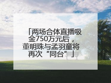 两场合体直播吸金750万元后，董明珠与孟羽童将再次“同台”