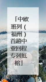 中欧班列（福州）首趟中亚回程专列抵榕