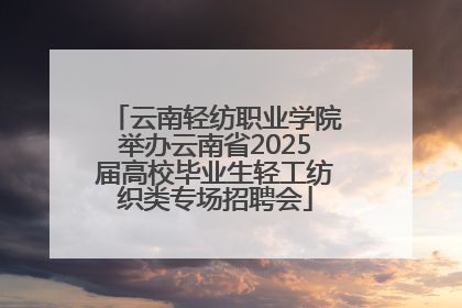 云南轻纺职业学院举办云南省2025届高校毕业生轻工纺织类专场招聘会