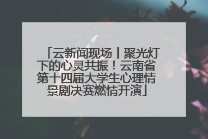 云新闻现场丨聚光灯下的心灵共振！云南省第十四届大学生心理情景剧决赛燃情开演