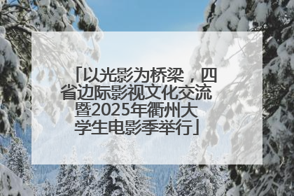 以光影为桥梁，四省边际影视文化交流暨2025年衢州大学生电影季举行