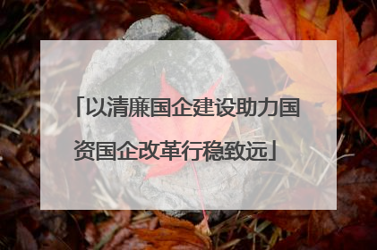 以清廉国企建设助力国资国企改革行稳致远