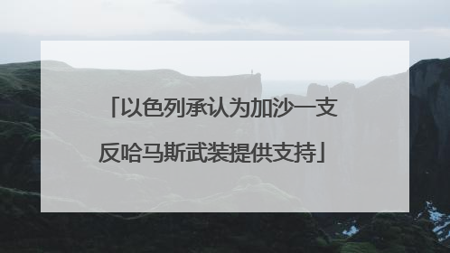 以色列承认为加沙一支反哈马斯武装提供支持