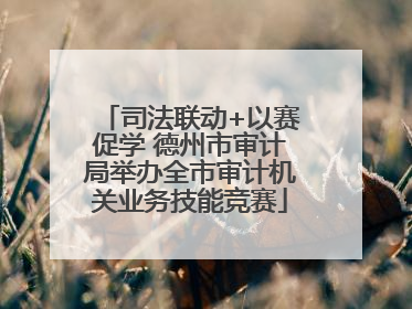 司法联动+以赛促学 德州市审计局举办全市审计机关业务技能竞赛