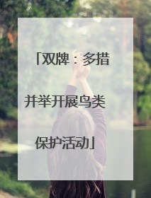 双牌：多措并举开展鸟类保护活动