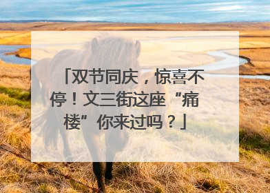 双节同庆，惊喜不停！文三街这座“痛楼”你来过吗？
