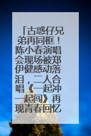 古惑仔兄弟再同框！陈小春演唱会现场被郑伊健感动落泪，二人合唱《一起冲一起闯》再现青春回忆
