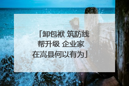 卸包袱 筑防线 帮升级 企业家在嵩县何以有为