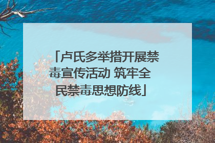 卢氏多举措开展禁毒宣传活动 筑牢全民禁毒思想防线