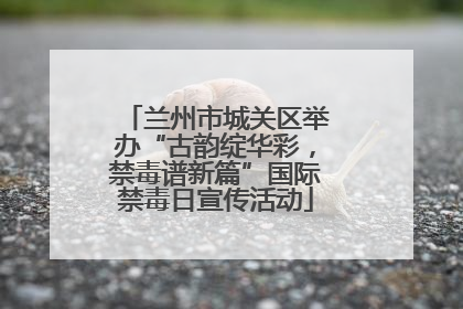 兰州市城关区举办“古韵绽华彩，禁毒谱新篇”国际禁毒日宣传活动