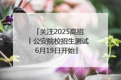 关注2025高招丨公安院校招生测试6月19日开始