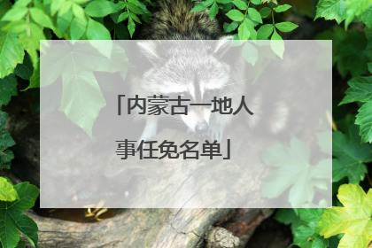 内蒙古一地人事任免名单