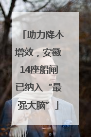 助力降本增效，安徽14座船闸已纳入“最强大脑”