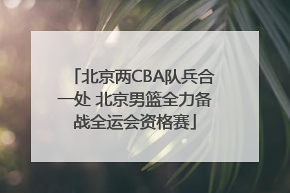 北京两CBA队兵合一处 北京男篮全力备战全运会资格赛